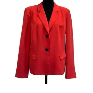 Lafayette 148 coral single breasted blazer Sz 14 professional business career